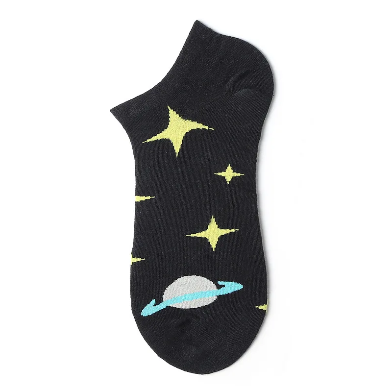 Носки женские Короткие хлопковые с авокадо яблоком ананасом вишней|Носки-следки|