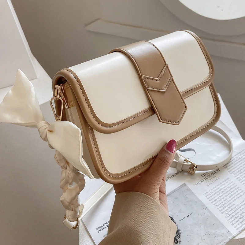 

High Quality Women's Contrast Color Shoulder Bag 2021New Trendy Fashion Women's Bag Shoulder Underarm Messenger Small Square Bag