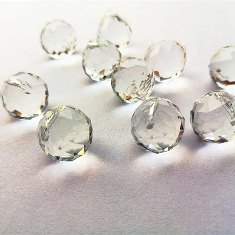 

Top Quality 10PCS/lot 15mm Transparent K9 Crystal Glass Lighting Balls Chandelier Faceted Spheres for Beaded Curtain Pendantss