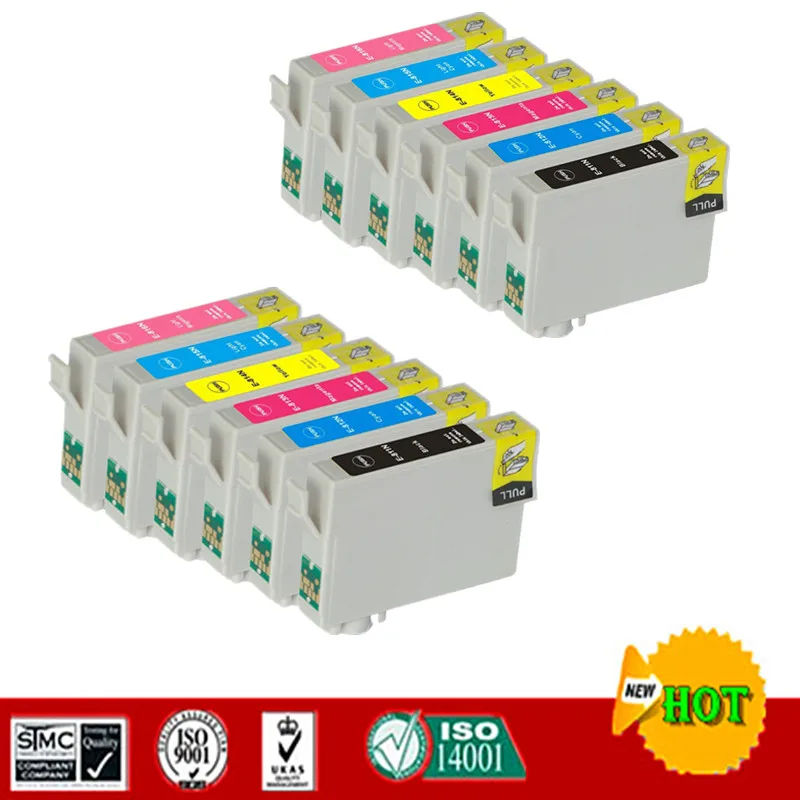 Совместимый чернильный картридж для Epson T0811N T0816N подходит Stylus Photo T50 R290 R295 R390 RX590 RX610