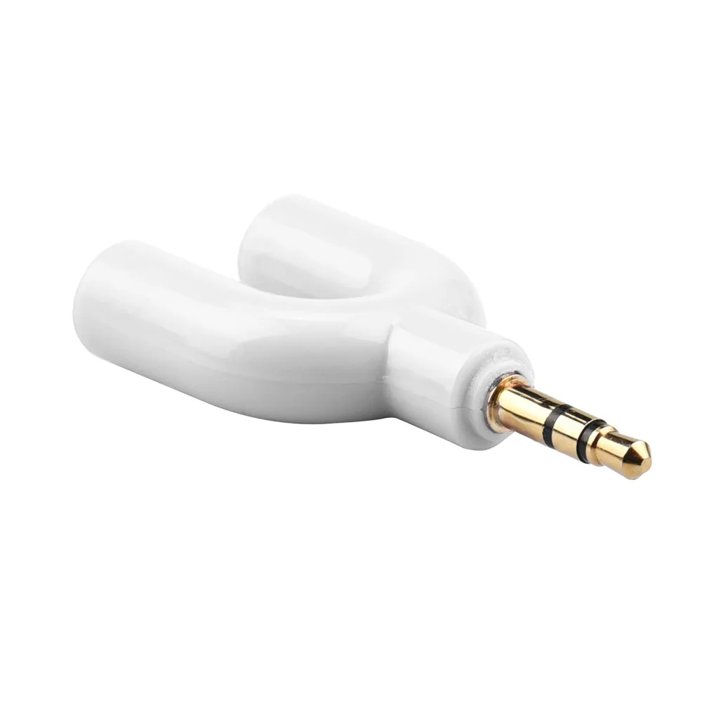 CARPRIE 3.5 mm Stereo Audio Y-Splitter 2 Female to 1 Male Cable Adapter for Mobile phone Earphone PC Laptop Computer