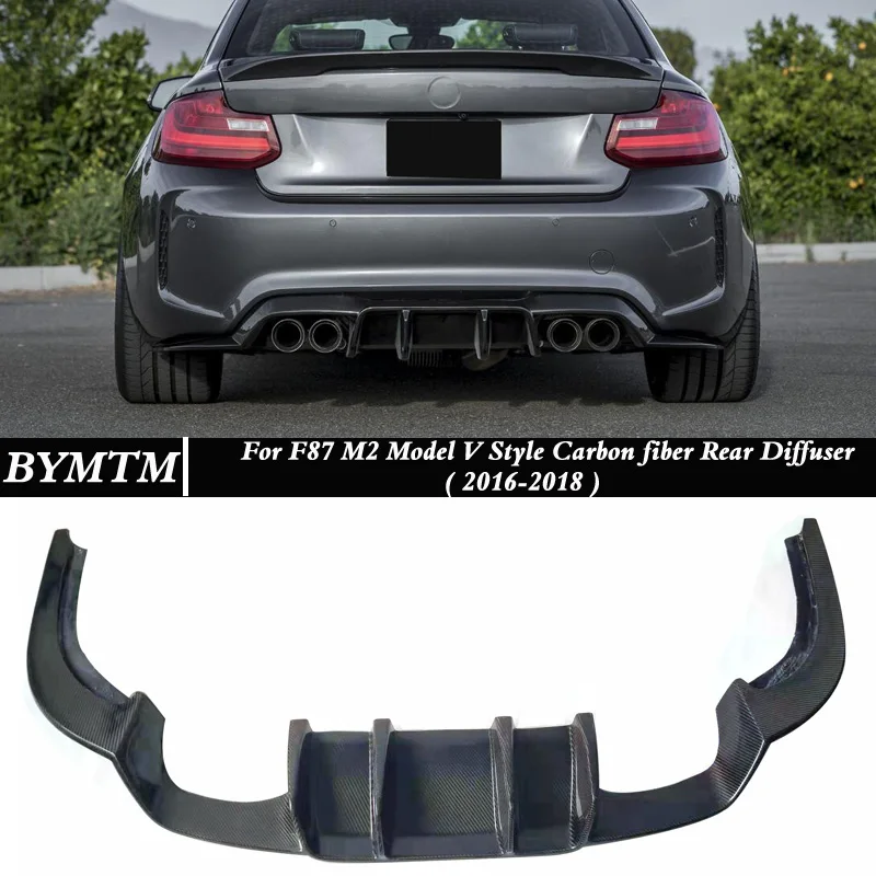 

V Style Bumper Carbon fiber Rear Diffuser For BMW F87 M2
