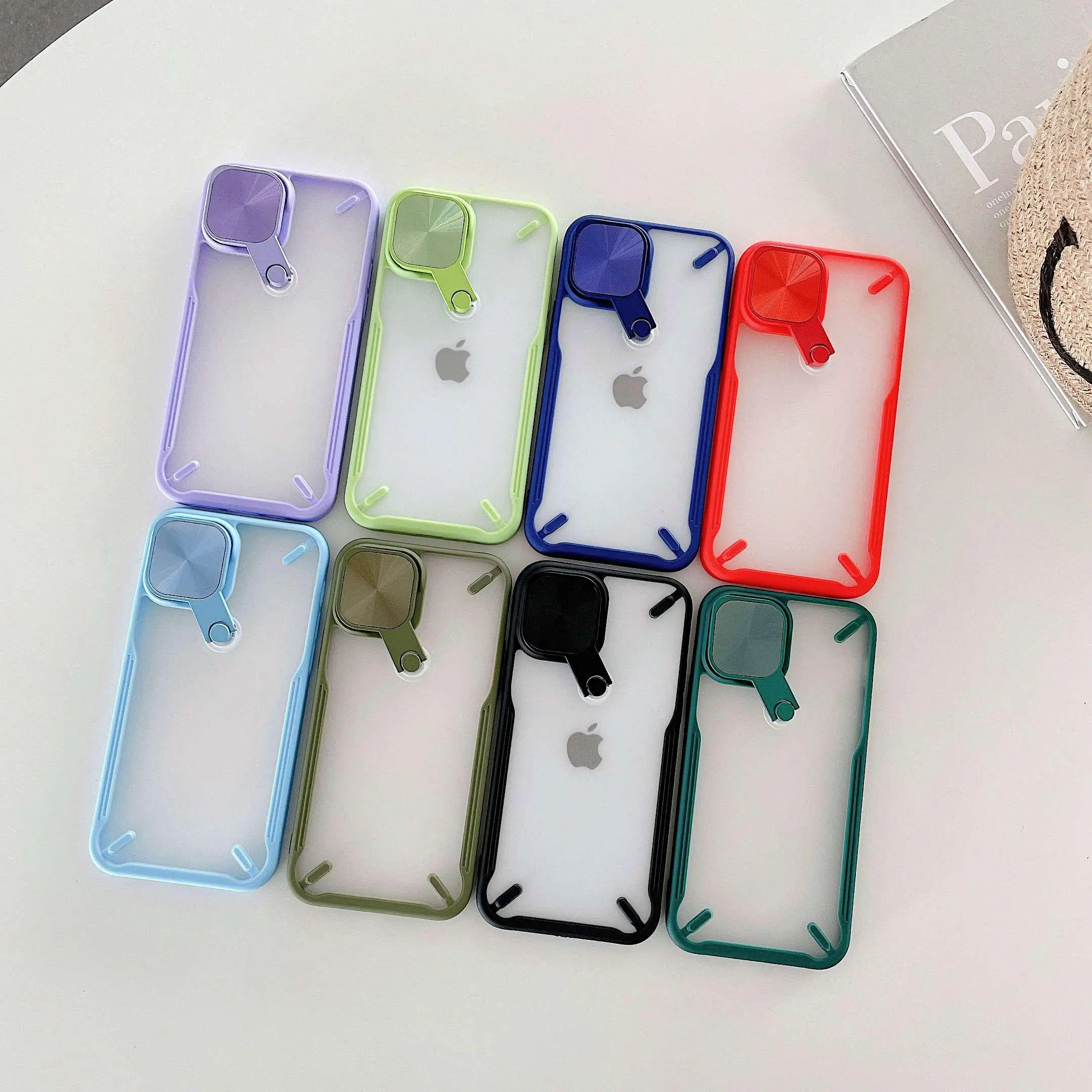 

360°Rotating Bracket Makeup Mirror Phone Case For iPhone 13 12 11 Pro Max 13 12 Mini XR XS Max X 7 8 Plus Lens Protective Cover