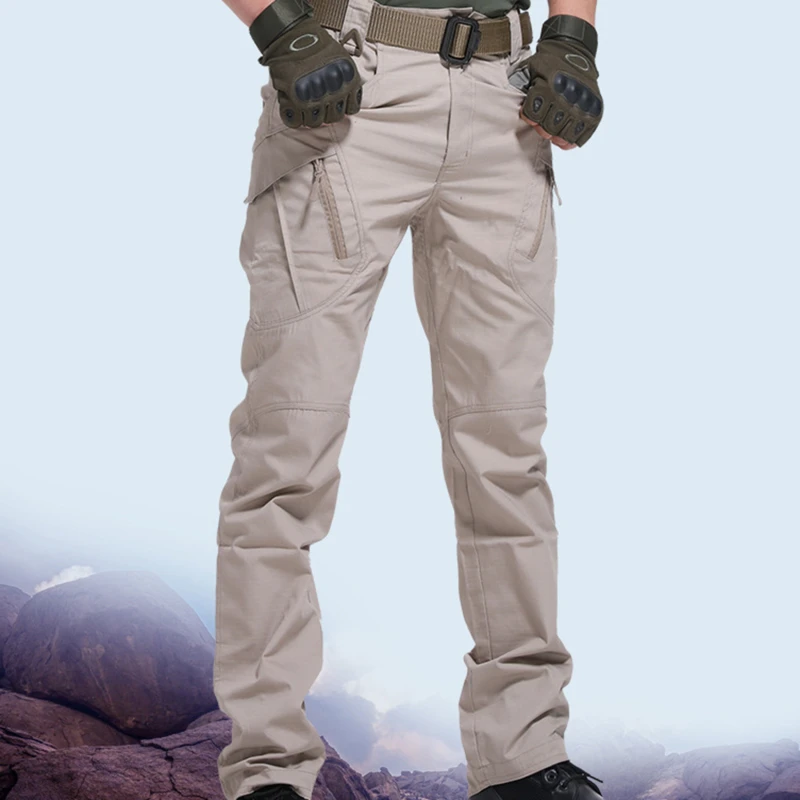 

Городские военные тактические брюки, мужские боевые армейские брюки, много карманов, водонепроницаемые износостойкие повседневные брюки-к...