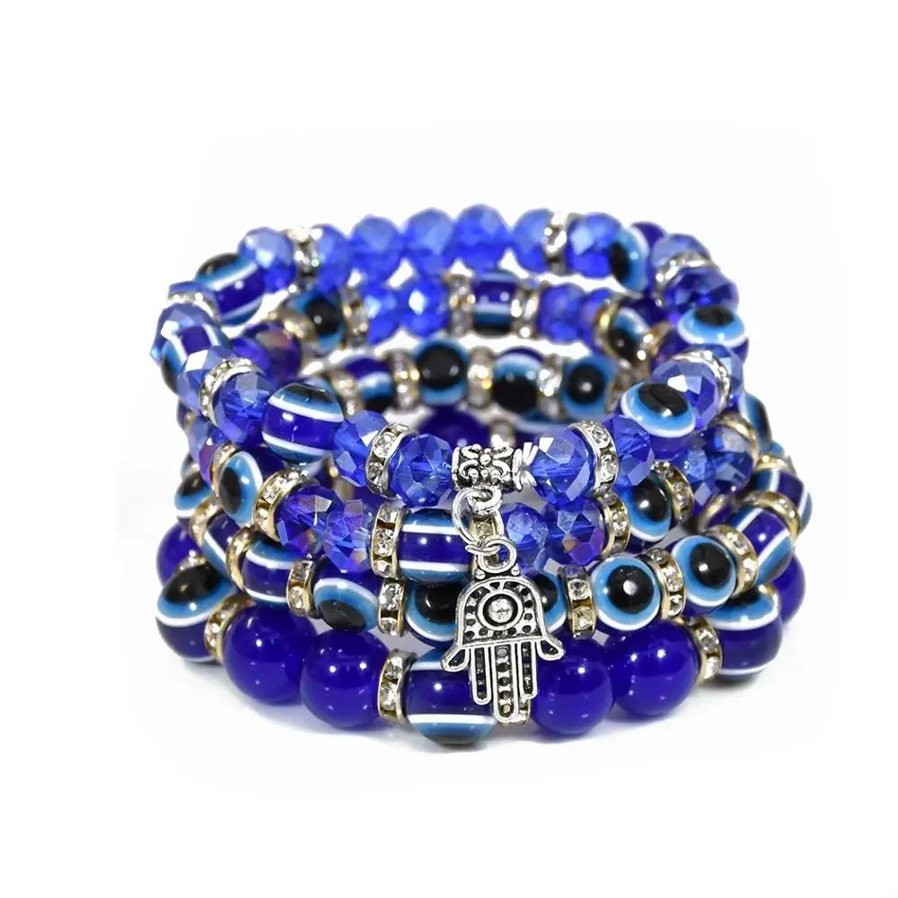 Браслет с тибетским камнем в стиле бохо для мужчин и женщин винтажный плетеный