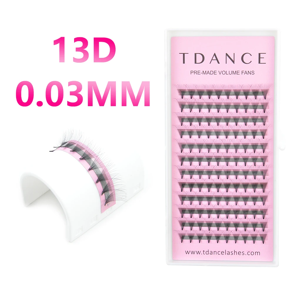 Ресницы для наращивания TDANCE13D накладные ресницы готовые толщина 0 03 мм