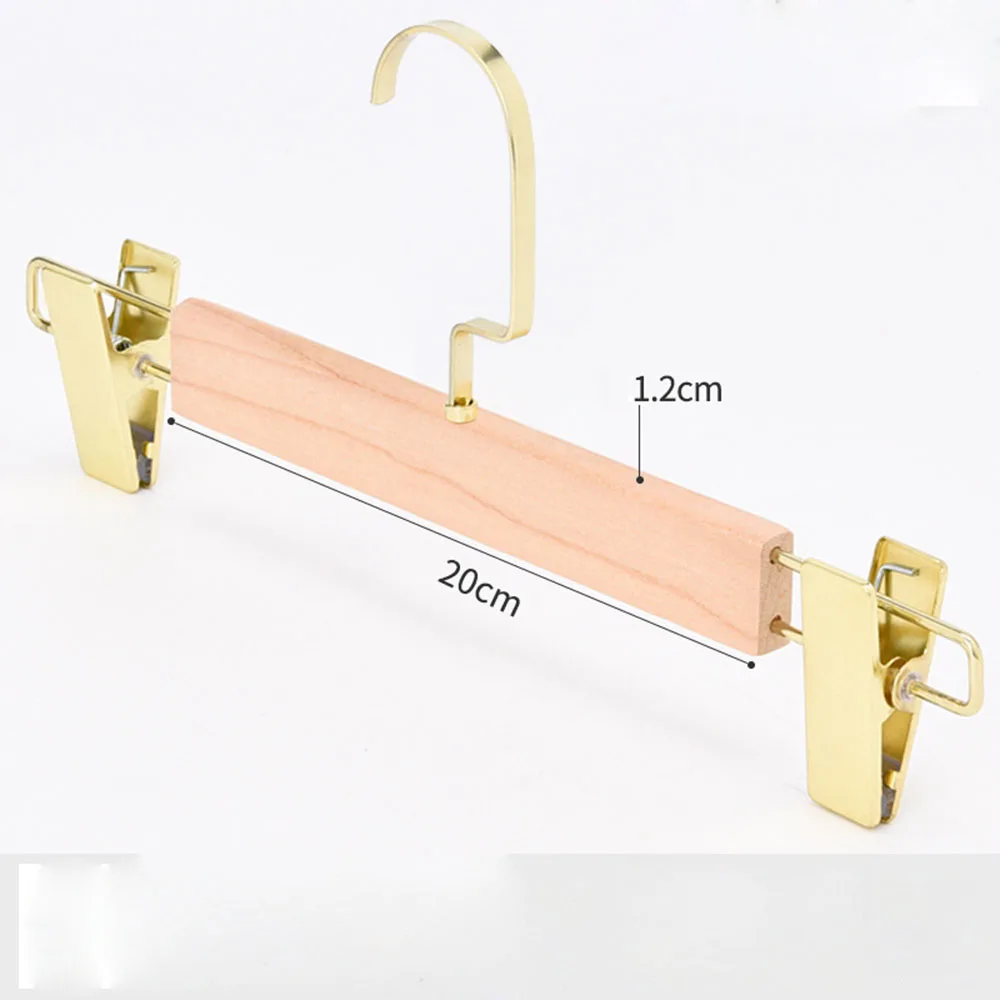 1 PCS Clothes Hanger Organizer Multifunction Skirt Clip Solid Wood Pants Folder Anti-skid Trousers Rack Drying Ra |