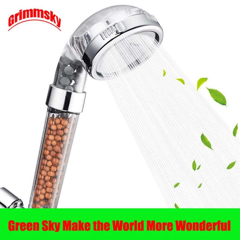 

Negative Ion Activated Ceramic Balls Shower Bath Head Single Mode Shower Head Filter