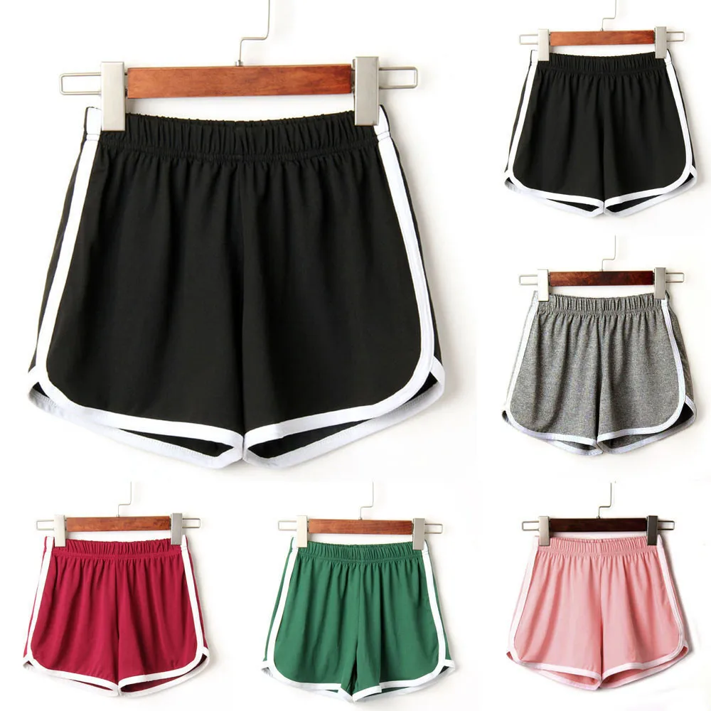 

New hot summer casual shorts ladies fashion summer casual comfortable sports solid color beach shorts size S-XL 50*