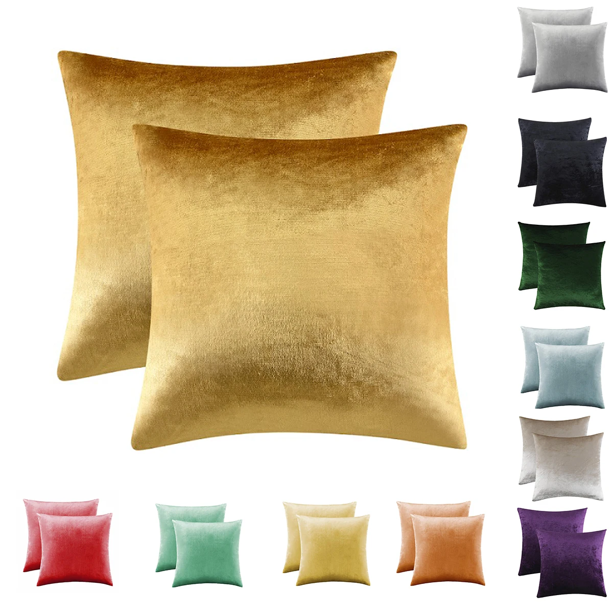 

Luxurious Velvet Shinny Gold Cushion Sofa Home Decor Cushion Pillow Wholesale 30x50 40x40 50x50 55x55 60x60 45x45 CM