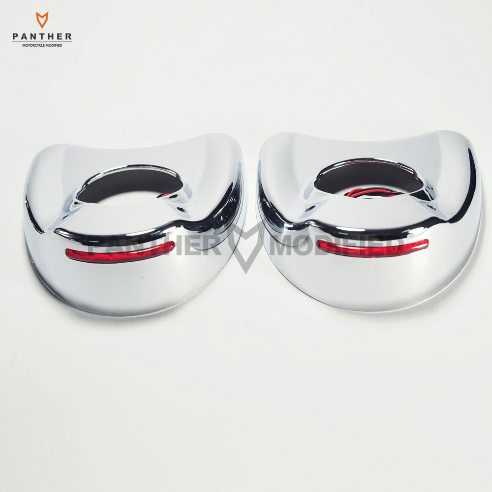 

Красная светодиодная хромированная обтекатель для бокового зеркала мотоцикла чехол для Harley Electra Glide 1996-2016