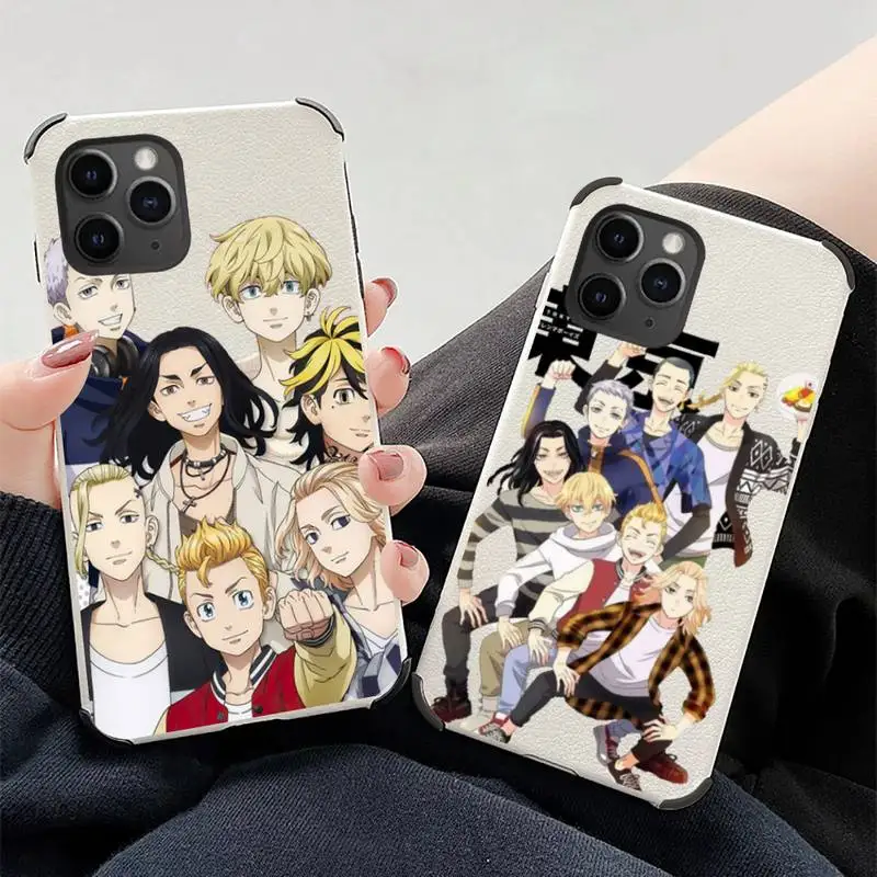 

manjiro sano Tokyo Avengers Revengers Phone Case Lambskin Leather For iphone 12 11 8 7 6 XR X XS PLUS MINI PLUS PRO MAX