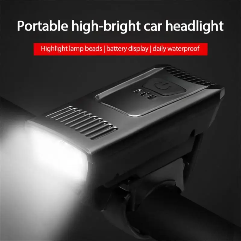 

Universal Bike Headlights Waterproof Display Electricity Bicycle Light Ultra-light USB Chargable Front Lamp Cycling Accessories