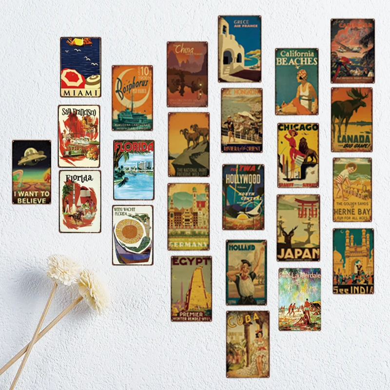 Cuba Retro Tin Sign Shabby Chic Metal Plates For Wall Home Craft Cafe Music Bar Decoration Poster DU2423A | Дом и сад