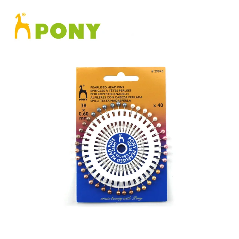 

Булавки с перламутровой головкой, размер 38*0,6 мм, 40 шт.