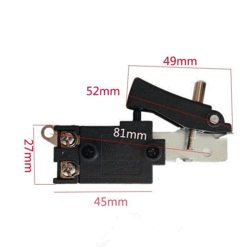

Trigger Switch FA2-10/1B For PH65A Electric Pick 250V/10A Speed Control Switch Power Tool Part 65A Electric Pick Switch Button