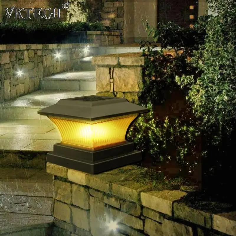 Светодиодный светильник на солнечной энергии наружный садовый забор освещение