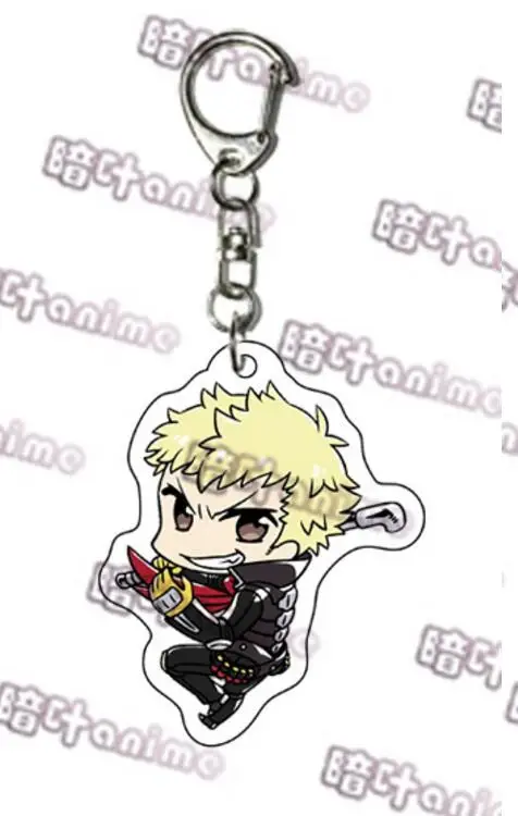 Красный Аниме Persona 5 Ren Amamiya Morgana Ryuji Sakamoto Ann Takamaki Makoto Niijima Косплей акриловый брелок кулон брелок с игрушкой подарок - Цвет: Красный