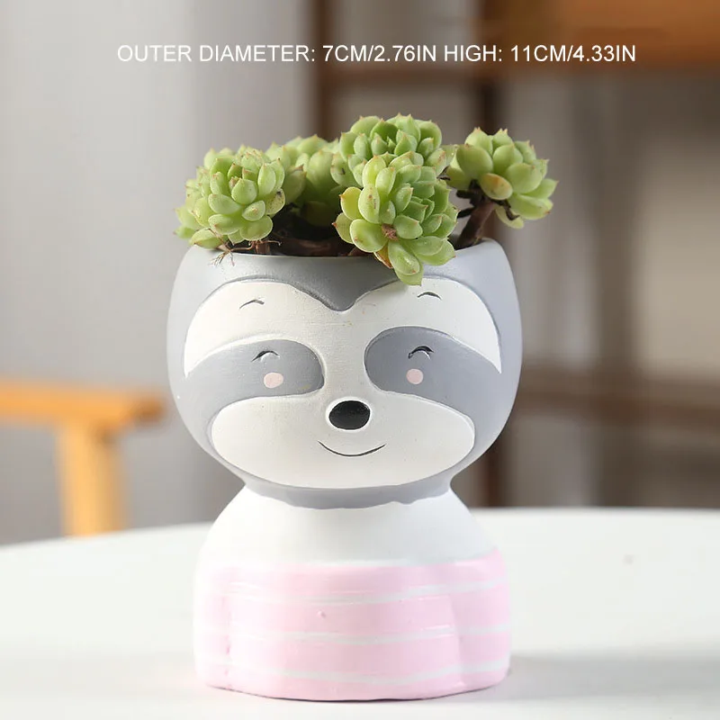 

Ceramics Succulent Plant Pot Cute Animal Flower Planter Flowerpot Create Design Lovely Little Animals Home Garden Bonsai Pots