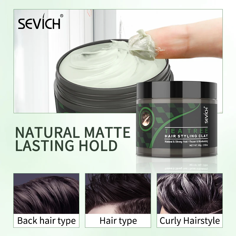 

Sevich Natural Matte Hairs Wax Powerful Lasting 24h Professional Hair Styling Moisturizing Repair Strong Antiloss Hair Product