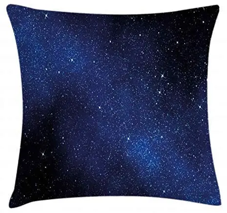 

Pooizsdzzz Night Sky Throw Pillow Cushion Cover, Nebu Gaxy ars Milky Way in Ombre Colors Outer Space Universe Image, Decorative