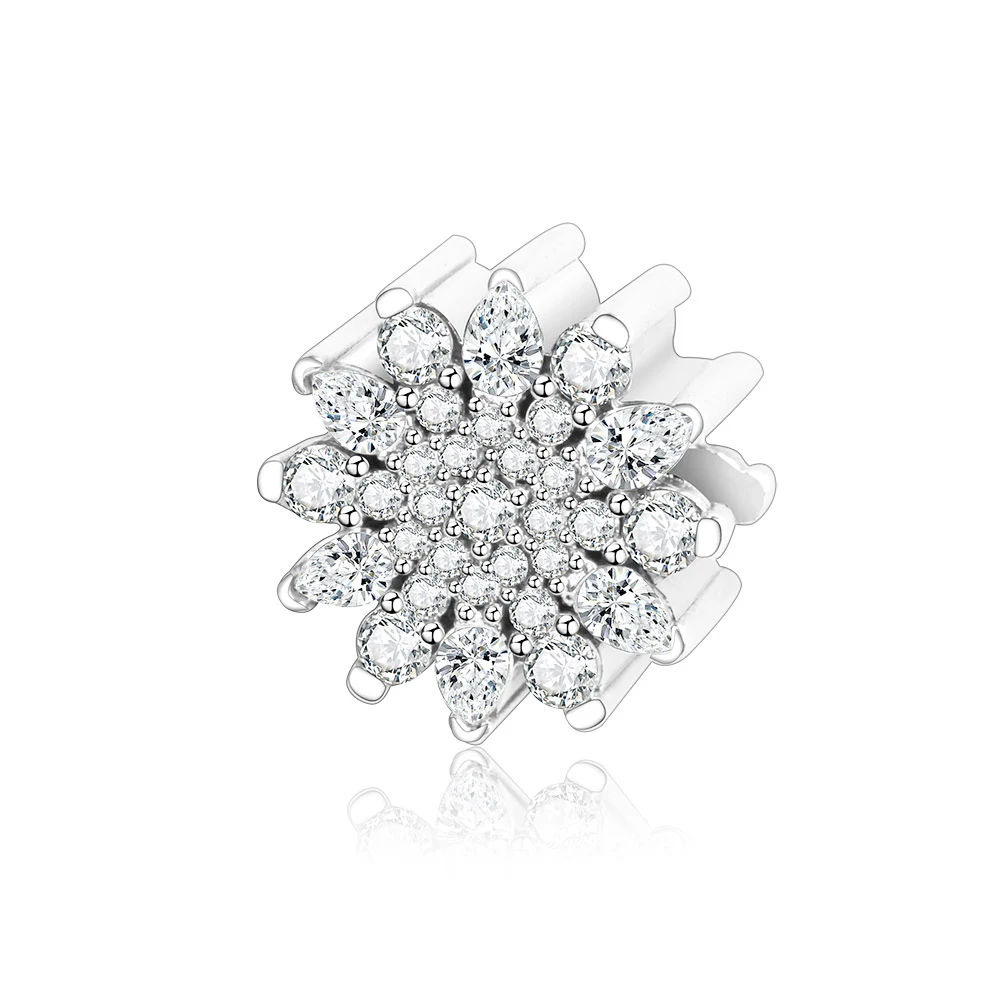 Оптовая цена Fit шармы браслет высокое качество Снежинка Шарм стерлингового