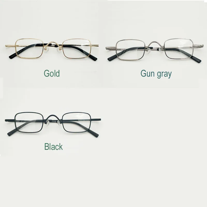 Квадратные очки для взрослых, очень маленькие размеры линз, золото, черный, серый, Ретро маленькая коробка очки с диоптриями при близорукост... от AliExpress WW