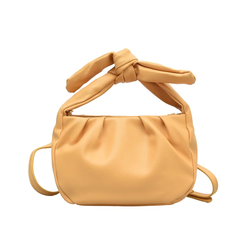 

Luxury leather texture niche bag female2021new trend line all-match fold bag wild one-shoulder handbag fashion lady underarm bag