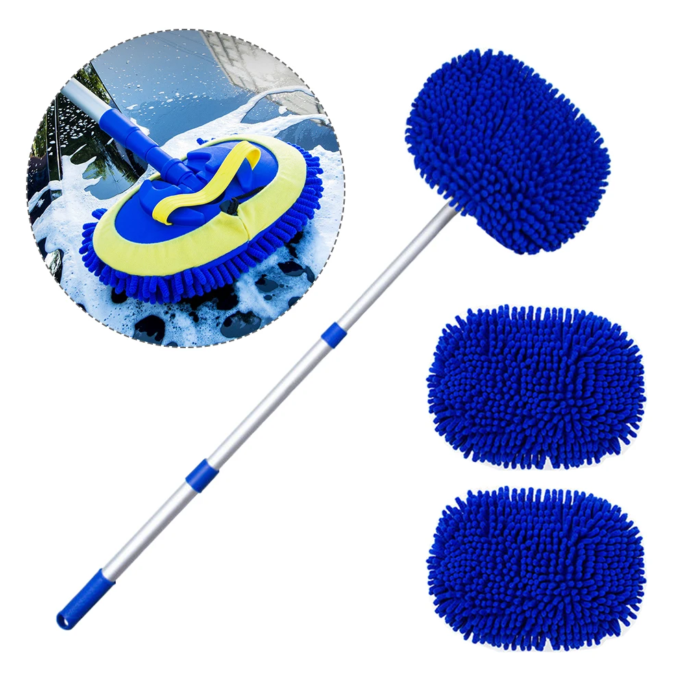 

Duster Soft Styling Portable Car Wash Brush Detailing Telescopic Design Versatile Truck Long Handle Chenille Cleaning Tool Mop