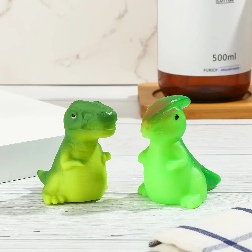 1 Pc Bath Floating Toy Floating Toys for Toddlers Flashing Color Changing Light in Water Baby Bathtub Rubber Dinosaurs Toys