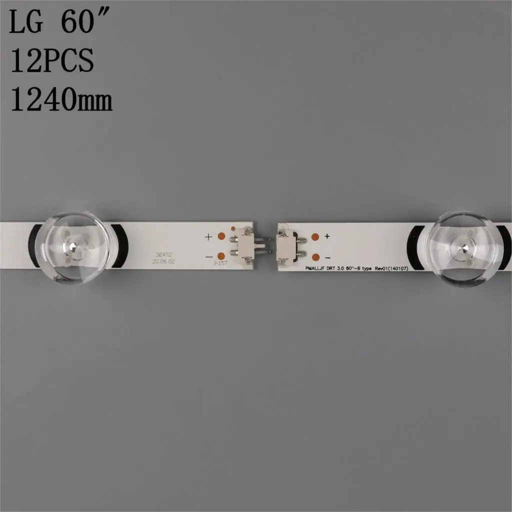 100% New 12pcs/Kit LED strips for L G 60 TV 60GB6500 60LF6090 UB 60LY340C UA HC600DUF VHHS1 LIG INNOTEK DRT 3.0 60 B TYPE REV01