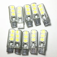 100pcs t10 194 2825 w5w led 6 smd silica gel waterproof light motorcycle auto parking bulb silicone shell car reading dome lamp
