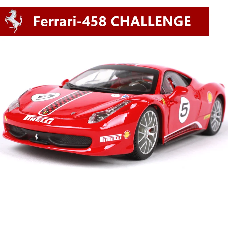 458 Bburago 1:24 Ferrari 599GTO модель автомобиля литье под давлением Металлическая Модель Детская игрушка бойфренд подарок имитация сплава автомобиль коллекция - Цвет: 458