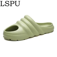new arrivals mens summer yeez slides slip on breathable water beach sandals lightweight fish mouth slippers for men size 39 46