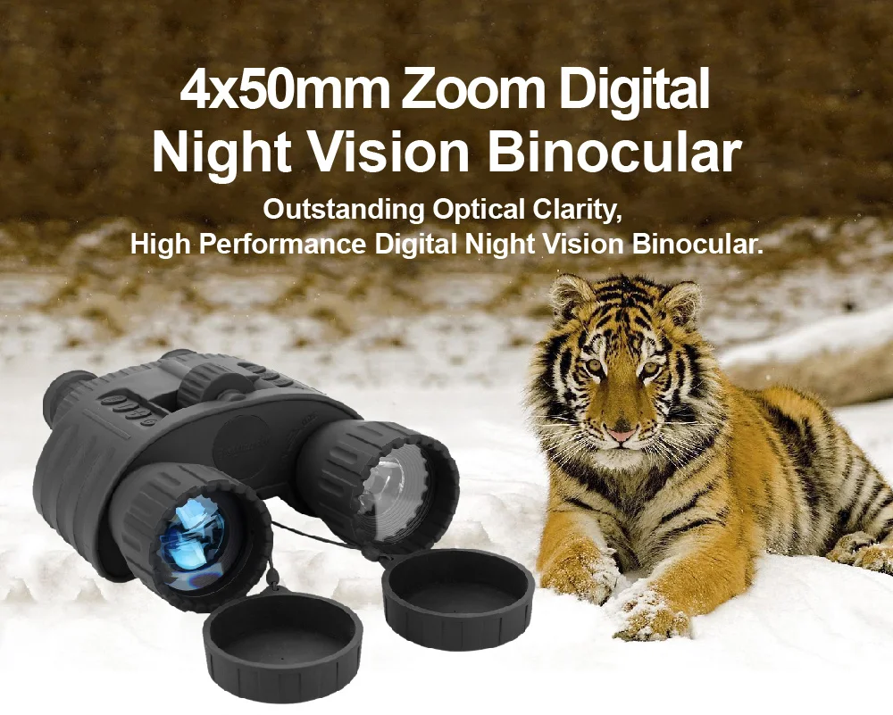 WG 80 4x50 цифровой охотничий бинокль ночного видения 300 м Диапазон HD 5MP 720P видео