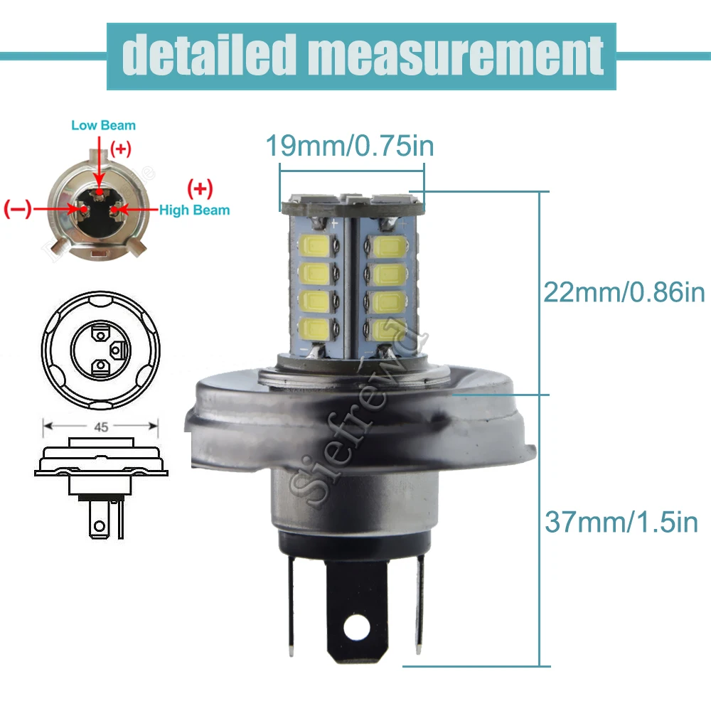 1 шт. P45T R2 водить мотоцикл головной светильник лампы для роста растений 6V