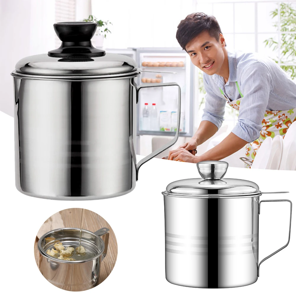 Фильтр для масла из нержавеющей стали 1 2л контейнер кувшин банка хранения с