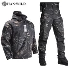 Куртка и брюки HAN WILD, из мягкой ткани, тактические костюмы, водонепроницаемая куртка, пилот, военная полевая одежда