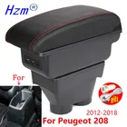 Для Peugeot 208 подлокотник коробка 2012-2018 коробка для хранения в автомобиле, держатель пепельница аксессуары для интерьера модифицированные детали USB 2017 2016 2015