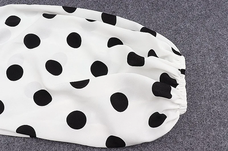 Женское облегающее платье Feditch белое в горошек с глубоким v образным вырезом и