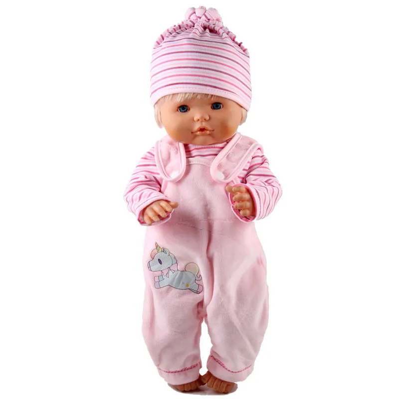 long hat jumpsuit 2 Костюм «Единорог» наряды для 42 см/16 дюймов Nenuco y su Hermanita Детские куклы одежда серебряные ободки с единорогами белая футболка кружевная юбка - Цвет: long hat jumpsuit 2