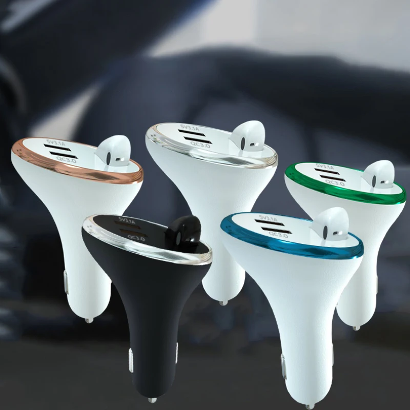 

2 Ports USB Car Charger Adapter QC3.0 Fast Charging USB Charger for iPhone Samsung Mobile Phone Dual USB Car Accessories