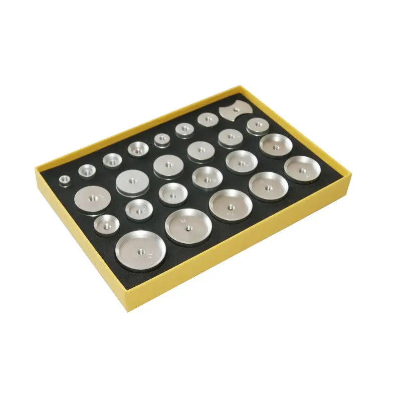25 in 1 Set universal Crystal Watch Back Case Repair Tool Assorted Aluminum Press Dies