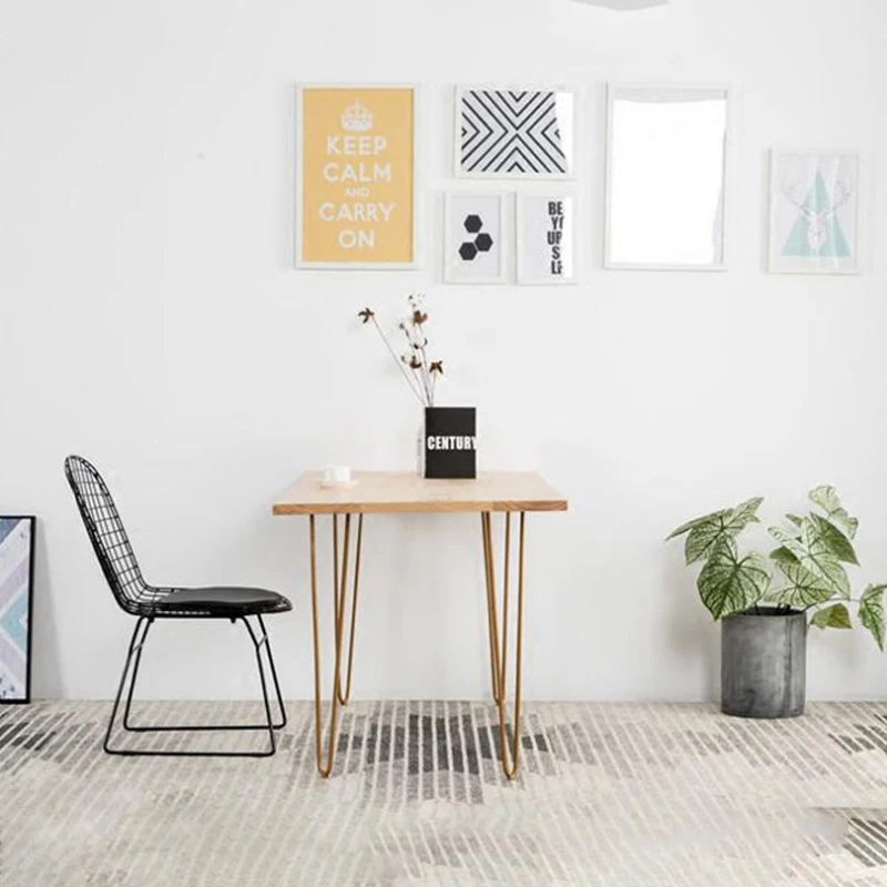 Простой скандинавский кофейник простой обеденный стол из массива дерева чайный