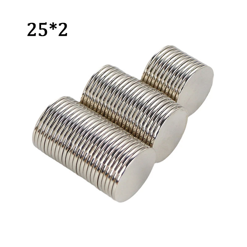 

5/10/15 Pcs 25x2 Round Strong Neodymium Magnet 25mm x 2mm N35 Super Powerful Permanent Magnetic imanes NdFeB Magnet Disk