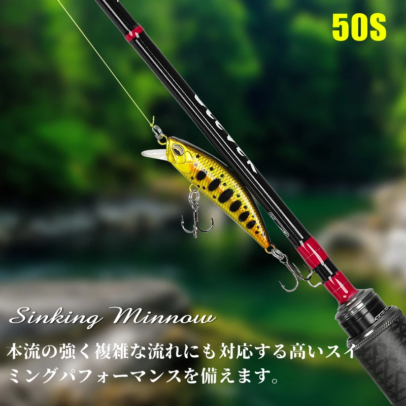 TSURINOYA DW63 тонущие приманки Minnow Набор 50 мм 5g 4 шт Мини гольян жесткая рыболовная