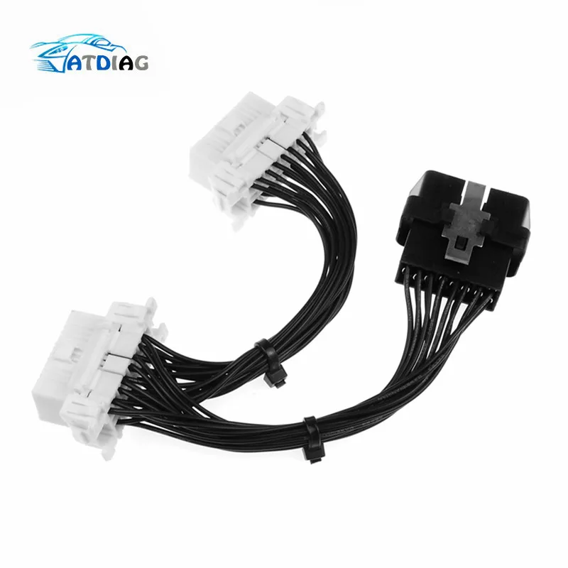 Высококачественный 16 контактный OBD2 OBDii OBD 2 разветвитель Удлинительный кабель