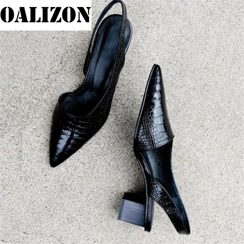 Летние женские туфли-лодочки с острым носком в винтажном стиле Босоножки на