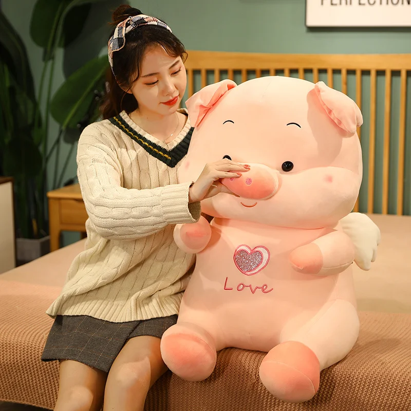 Симпатичная Толстая ангельская свинка 20-65 см плюшевые игрушки мягкие