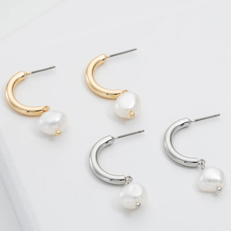 

Jaeeyin 2021 Fashion Gold Color Natural White Freshwater Pearl Sea Ocean Baroque Holiday Jewelry Irregular Gift For Women Girls